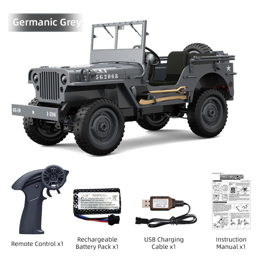 JJRC C8815 4WD Off-road RC Car RTR Crawler 2.4G 1941 Mb Scaler Willys Jeep Climbing Scale Military Truck Vehicle Adult Kids Toy