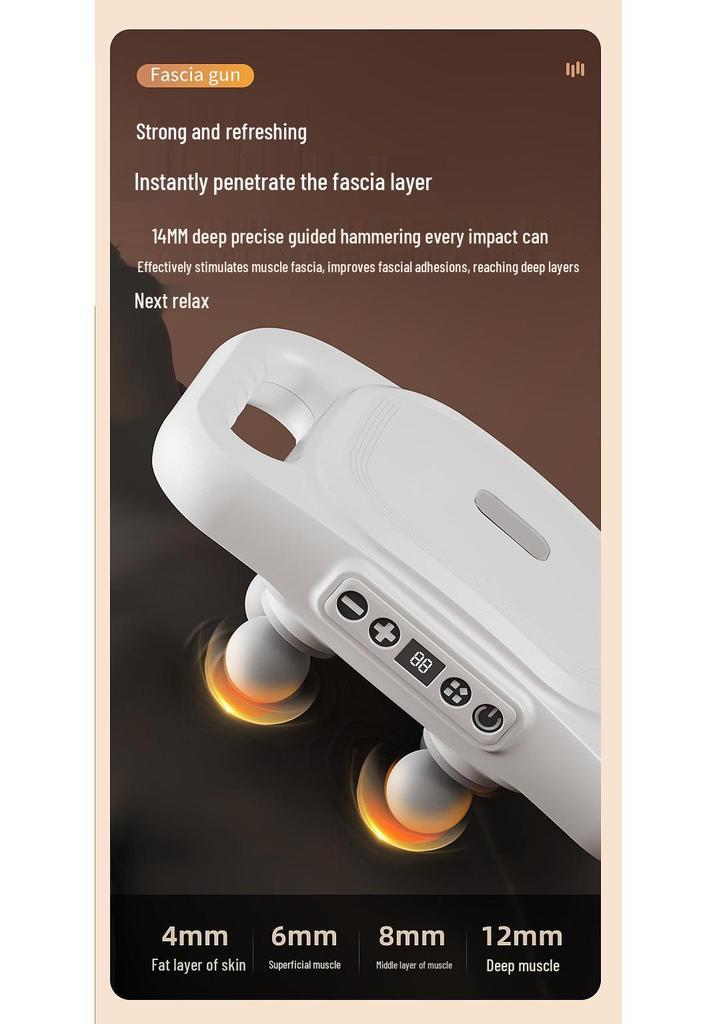 Smart Electric Fascia Massage Gun: 22 Heads, 9 Modes for Muscle Relief and Relaxation