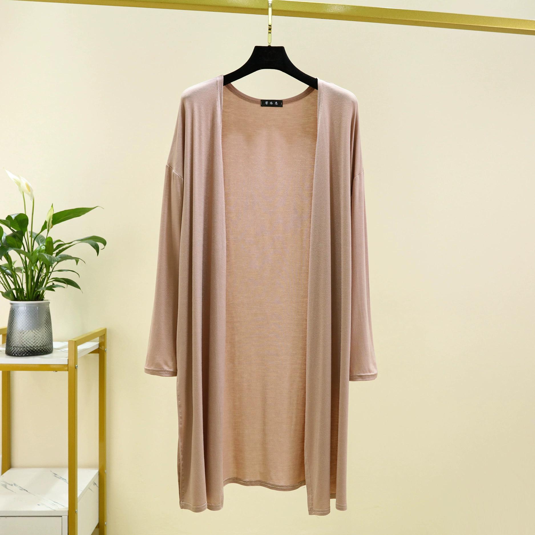 Nsom Lente Zomer Dunne Cardigan voor Dames Lange Mouwen Shirt Zonbescherming Kleding Grote Maten Losse Airconditioning Cover-up L kaki
