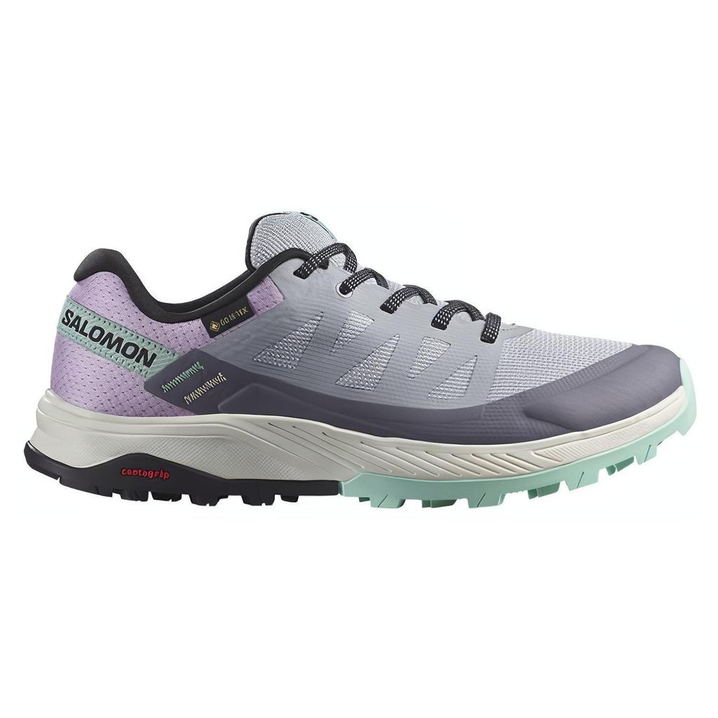 SALOMON Outrise Gore-Tex Bequem Stoßdämpfend Rutschfest Langlebig Niedrig geschnitten Outdoor Funktionsschuhe Damenschuhe Schwarz Grau L47219200