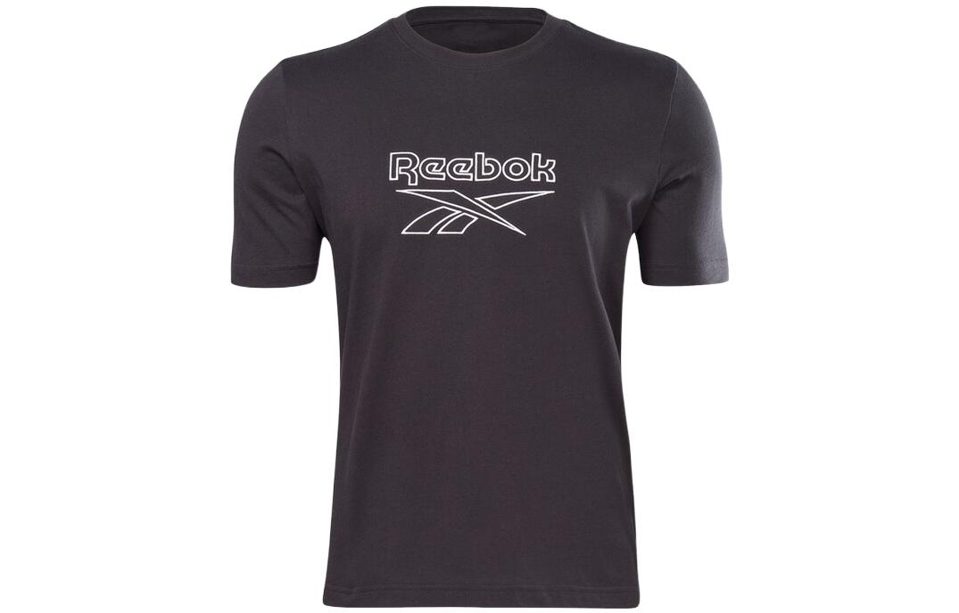 Reebok T Shirts Unisex Black Crew Neck Moderate Straight Fit GU3886 S
