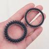 Frosted Black Transparent Hair Ring Bracelet - Large Jelly Matte Ponytail Headband