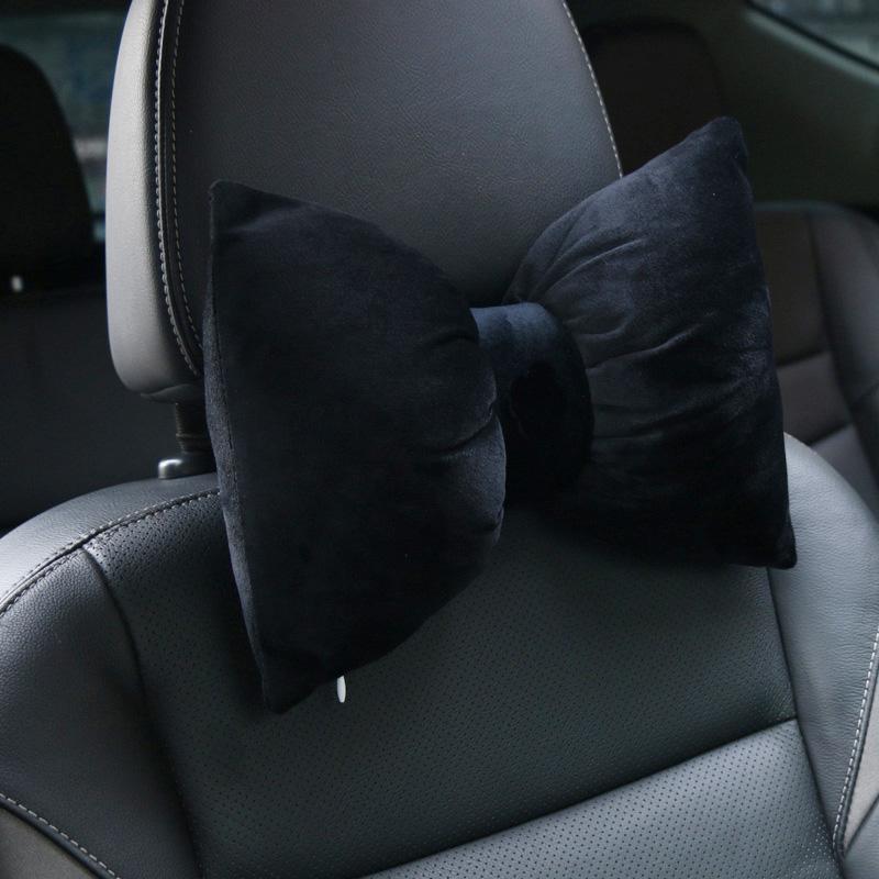 

Подушка для автомобильного сиденья Bling Diamond Crystal Bowknot со стразами, аксессуары для автомобильного подголовника с поддержкой шеи, аксессуары для салона автомобиля для женщин