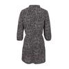 Women Casual Summer Mini Dress V-neck Single Breasted Print Above Knee Three Quarter Sleeve Sizes S-XL Black White Burgundy
