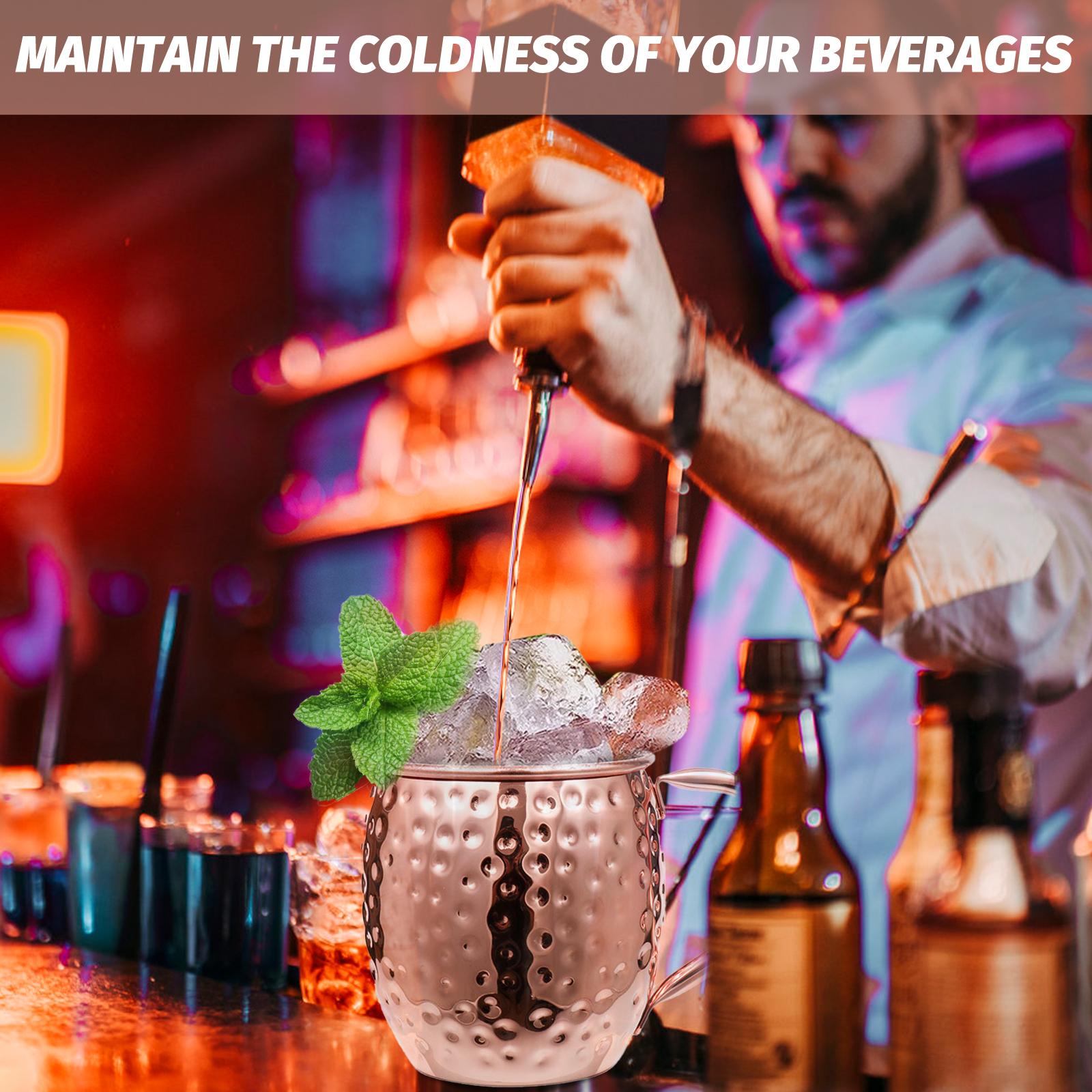 

Набор медных кружек «Московский мул» из 4 кружек из чистой меди с чашкой для питья из нержавеющей стали на 18 унций с 4 чашками