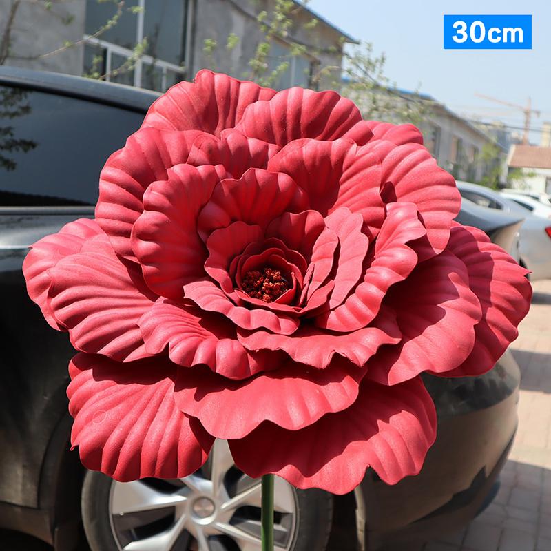 30/40cm Künstliche Pfingstrose Hochzeitsfeier Große Blumen-Show-Requisiten DIY-Fälschung Blumen Hochzeitsfenster Hintergrundwand Dekoration