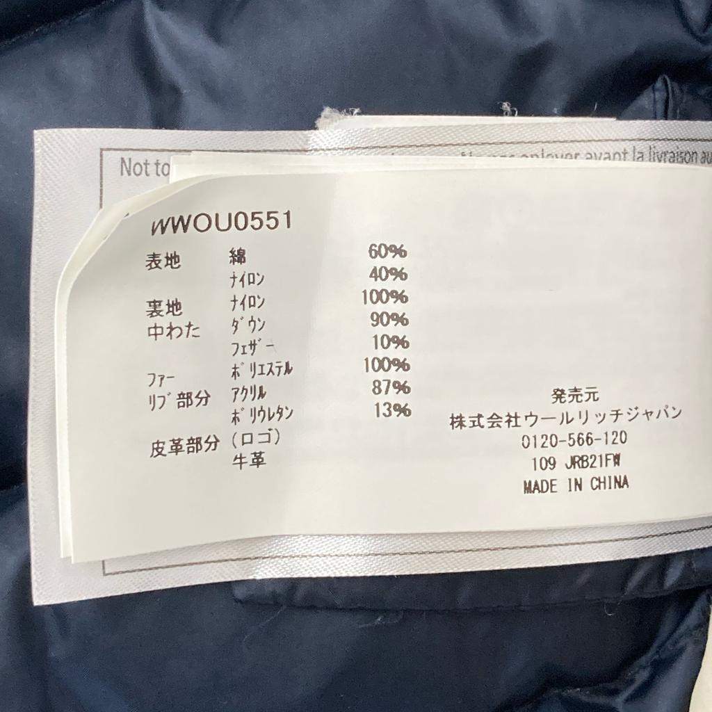 WOOLRICH WWOU0551 Dark Navy BOW BRIDGE PARKA coat XS Dark navyUsed