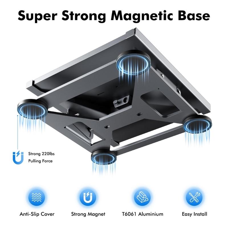 High Strengths Magnetic Holder Mount for Satellite Secure Attachment on Moving Vehicles During Travel