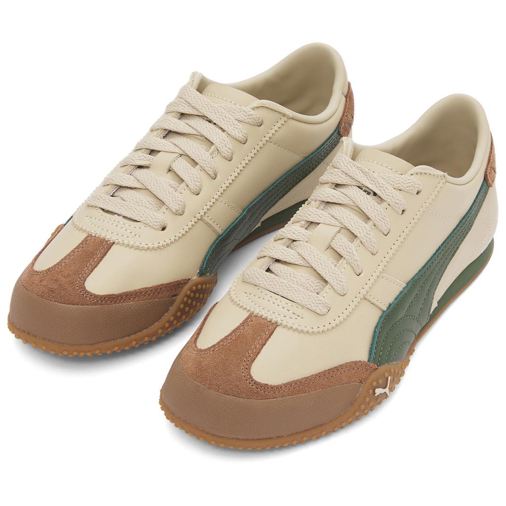 Puma Bella Ut Leather Fashion Versatile Comfortable Training Low-Top Casual Shoes Unisex Sneaker Brown Green 402186-07