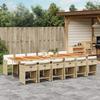 Vidaxl 13-Cz. Garden Furniture Set With Cushions, Beige, Poly Rattan
