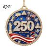 250th Anniversary Commemorative Gift 250 USA Christmas Ornament, United States 1776-2026 Tree Patriotic Decor Keepsake, Acrylic Holiday Hanging