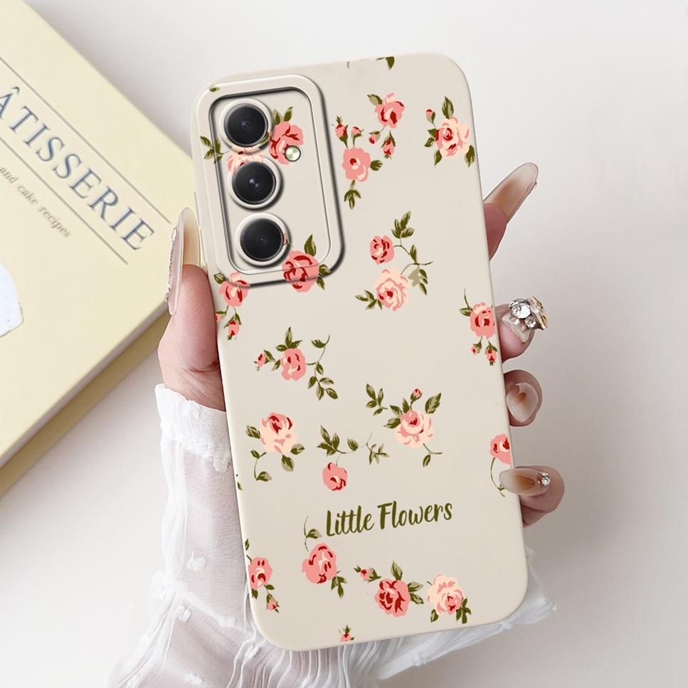 For Samsung Galaxy M55 Case SM-M556B Flower Cartoon Panda Soft Silicone Cover For Samsung M55 5G 6.7"Shockproof Phone Case Funda