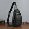New Product Launch: First Layer Tree Cream Men's Multi Pocket Vegetable Tanned Cowhide Retro Casual Bag, Chest Bag, Crossbody Bag