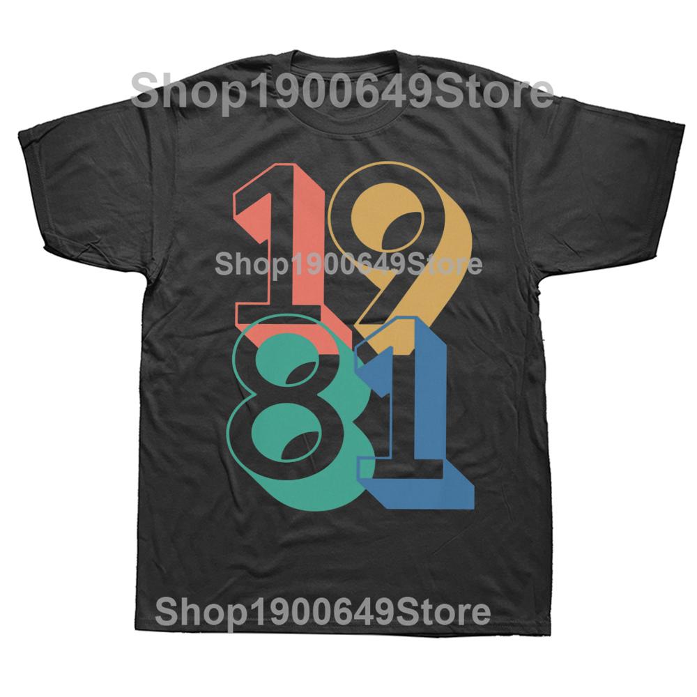 Funny Retro 1981 Vintage Classic T Shirts Summer Style Graphic Cotton Streetwear Short Sleeve Birthday Gifts Tshirt Men