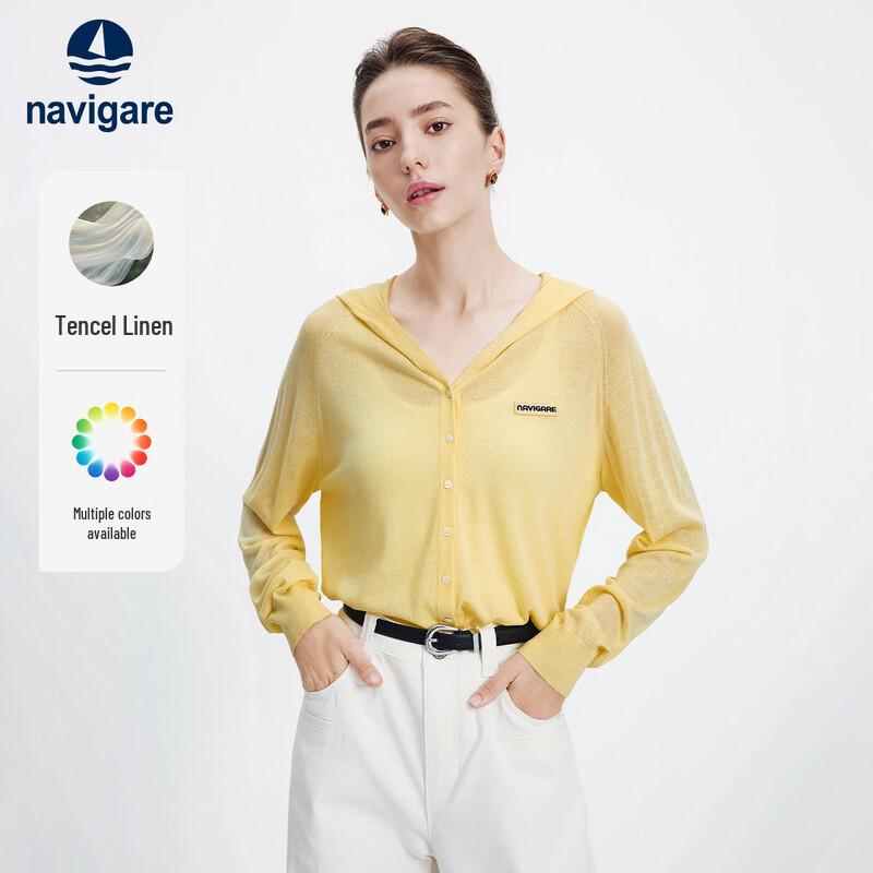 Navigare Women s Lightweight Hooded Knit Cardigan M