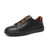 Herrenschuhe Board Schuhe Loafer Frühling und Herbst Niedrig geschnitten Fußabdeckung Leder Erste Schicht Rindsleder Oberfläche Skateboard Sportschuhe Freizeitschuhe