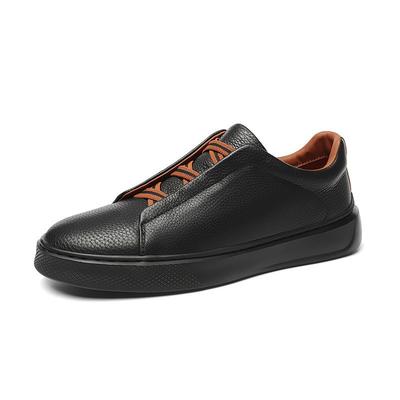 Herrenschuhe Board Schuhe Loafer Frühling und Herbst Niedrig geschnitten Fußabdeckung Leder Erste Schicht Rindsleder Oberfläche Skateboard Sportschuhe Freizeitschuhe
