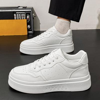 Zapatos de otoño para hombre nuevos transpirables zapatos blancos pequeños tendencia para niños versátiles zapatos deportivos de plataforma zapatos casuales de lona zapatos de moda