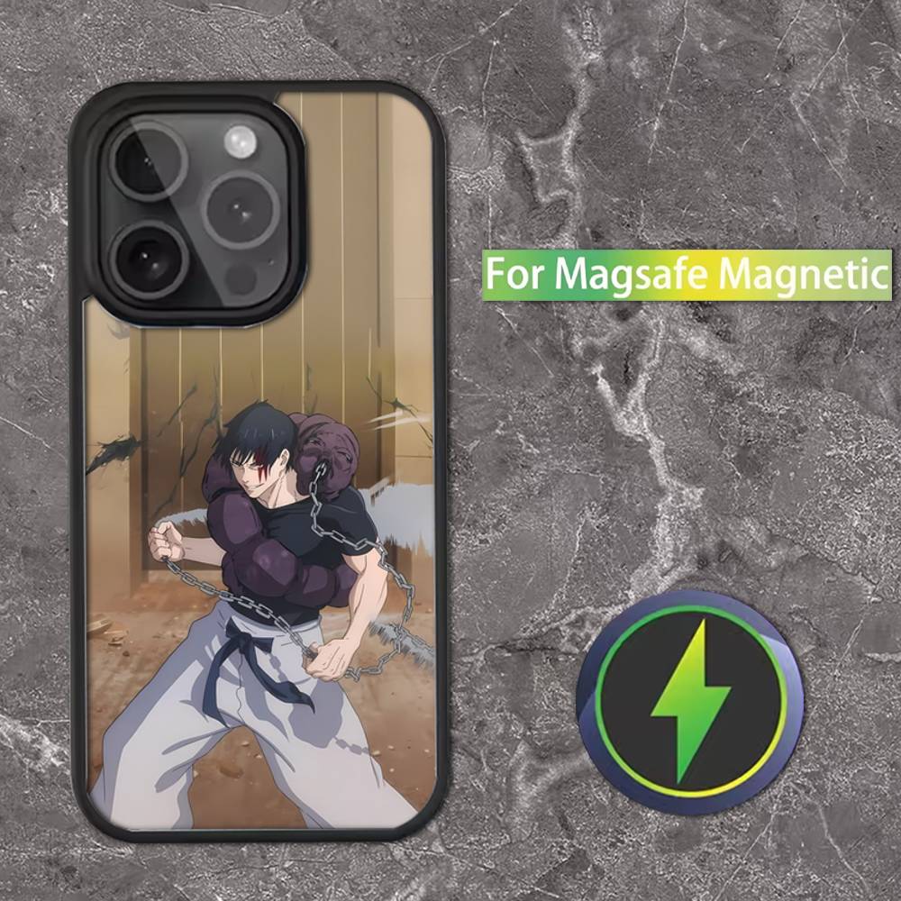 Toji Fushiguro J-jujutsu Phone Case For iPhone 16,15,14,13,12,11,Pro,Max,Plus,Mini,SE Magsafe Magnetic Wireless Charging