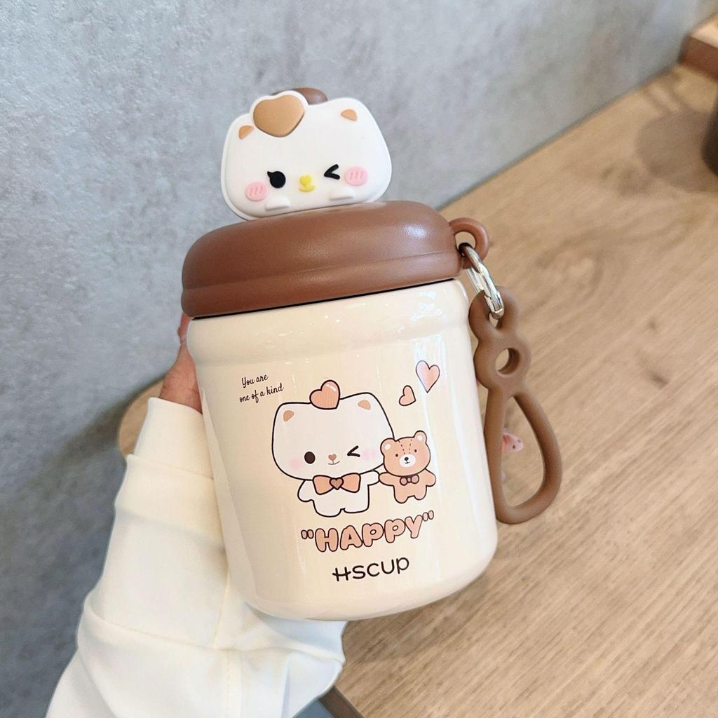 Titi Cat Cartoon Mini Thermos - Cute Portable Water Cup for Girls and Children