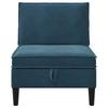 Mid Section Sofa with Storage Space Blue Velvet