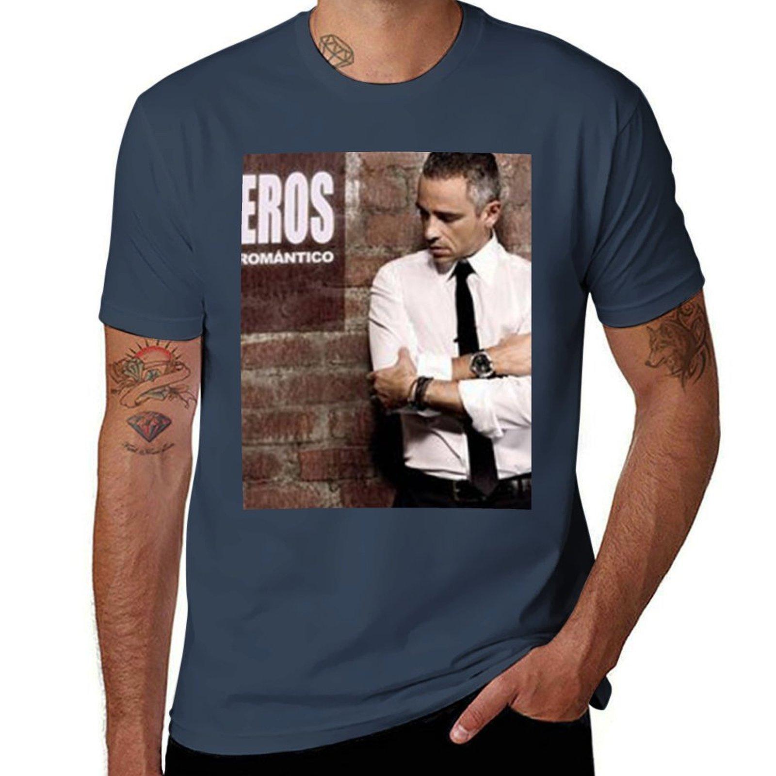 

Eros Ramazzotti - Poster T-Shirt kawaii clothes quick drying sweat Aesthetic clothing mens t shirt graphic 4XL