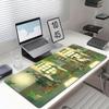 Vintage Anime House Large Gaming Mouse Pad NonSlip Rubber Base Stitched Edge Desk Mat For Laptop Office Daily Desktop Decor