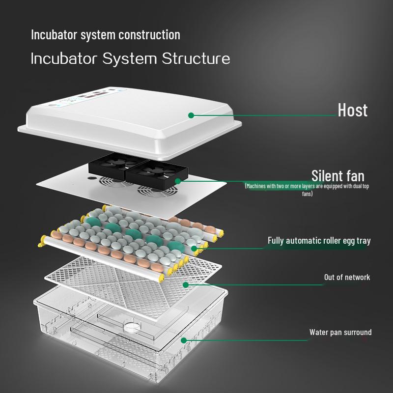 Automatic Mini Egg Incubator: Intelligent Temperature Control for 6-176 Eggs