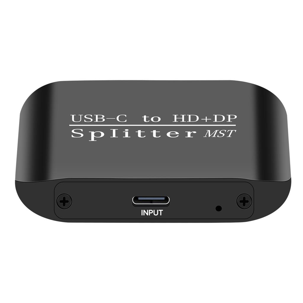 Compatible HDMI Splitter 1 In 2 Out USB C To HDMI+DP Splitter 4K 60Hz MST SST High Quality Video