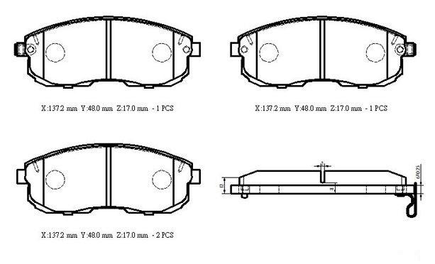 

For Nıssan Maxıma A33 2003 2006 Front Brake Pad Dısc 137X53 4106089E97