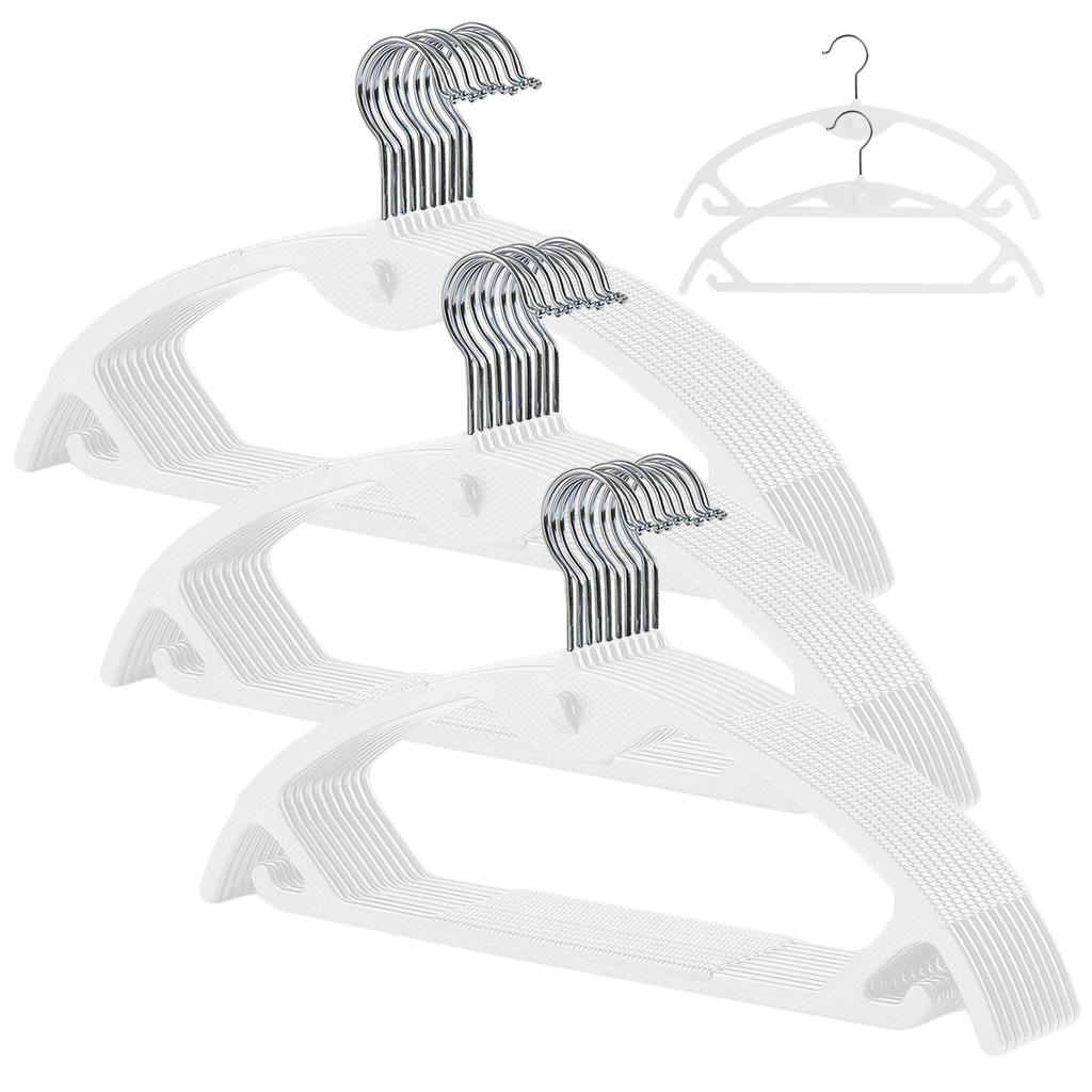Artifi Set of Hangers with Connecting Hooks for Laundry Hangers for Storage 30-Piece Non-Slip, Non-Marking Suits, Drying, 360-Degree Rotation, Slim,