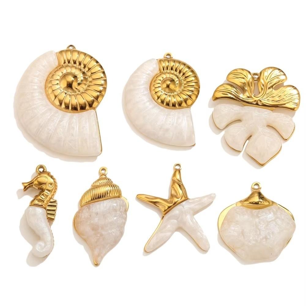 Ocean Theme Starfish Charms Pendants Large Size Conch Charm Pendant For Jewelry Making