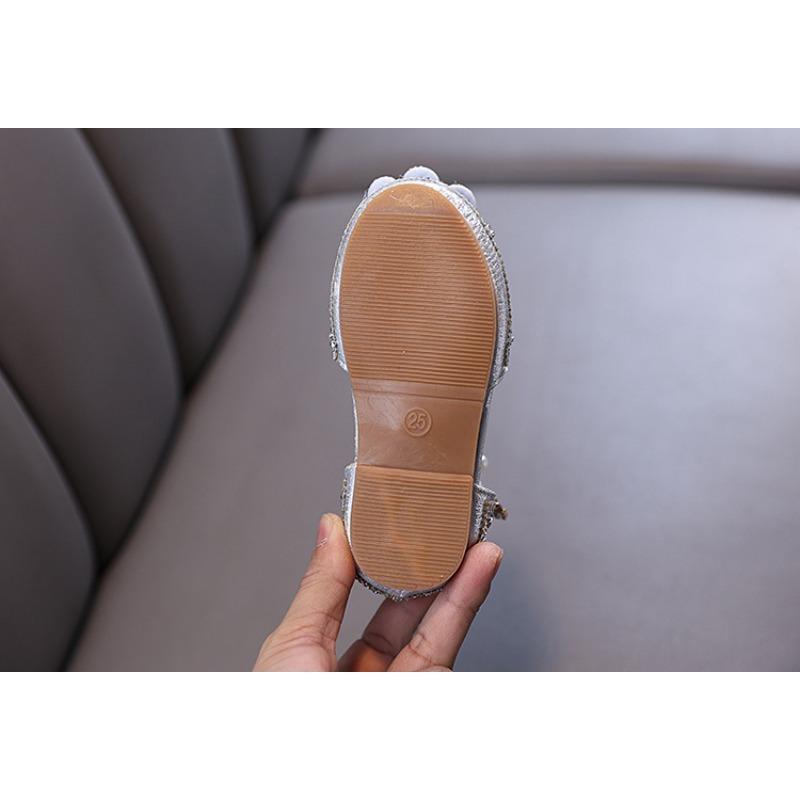 Wiosenno-jesienny nowy styl, eleganckie, dla małych dziewczynek, dziewczęce, księżniczki, płaskie buty z cyrkoniami, skórzane buty, buty do występów tanecznych