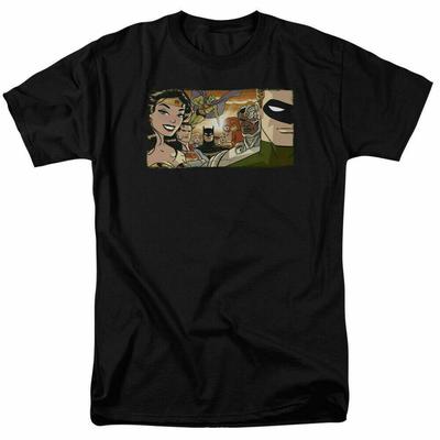 Justice League Cinematic League T Shirt Licensed Comic Book Tee Black