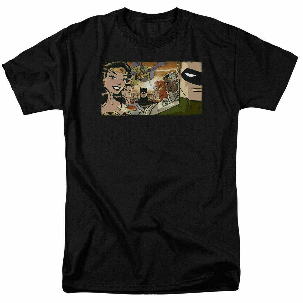 Justice League Cinematic League T Shirt Licensed Comic Book Tee Black S