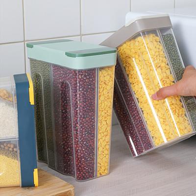 Mutfak Plastik Depolama Tankı Tahıl Dağıtıcısı Toplu Kuru Gıda Kabı Düzenleyici Kapaklı Pirinç Kovası Depolama Kutusu için Mühürlü Kavanozlar