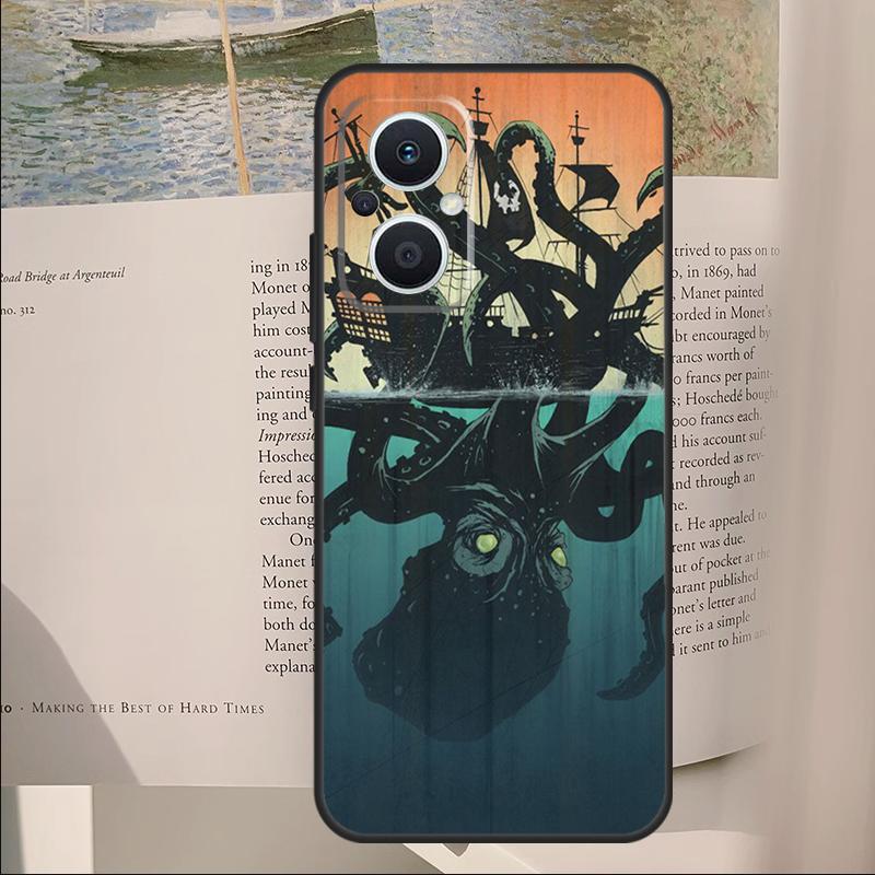Octopus Walking Cover For OPPO Reno 11F 12F 13F 14F 10 11 12 13 14 Pro 7 8 Lite OPPO Find X6 X8 X9 Pro Case