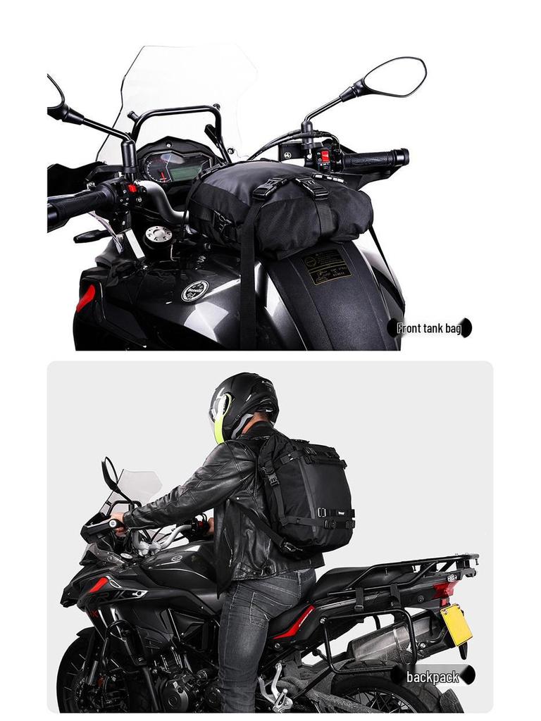 Rhino Walk Motorcycle Rear Seat Bag Set - Mother-Child Combo, Hanging & Side Bags, Best Seller.