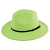 Retro Plush Jazz Multi Color Flat Big Brimmed Hat With Fashionable Personality