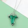 Arwen Evenstar Green Leaf Pendant Necklace for Women Elf Princess Jewelry Present Movie the Lord of the Rings Twilight Star Design
