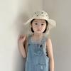 Cartoon Embroidery Children Panama Cap Neck Protection Summer Fisherman Hat Baby Sun Hat  Beach