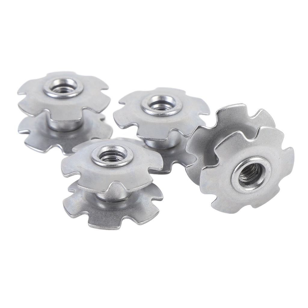 4Pcs Cycle Headset Star Nut Steel 28.6mm Efficient Locking Cycle Fork Star Nut for