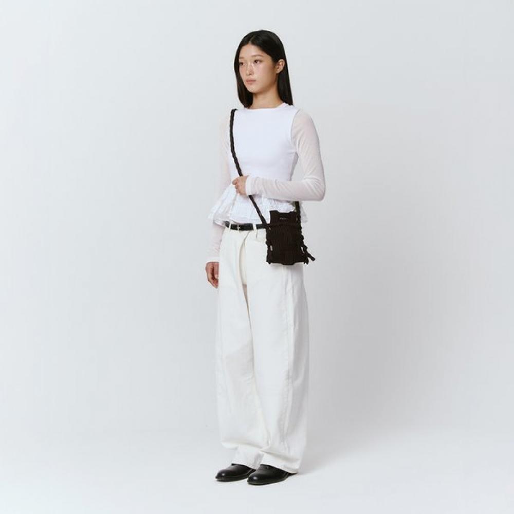 Pleatsmama Mini Crossbow Bag Deep Brown