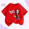 Trendy Heart-Shaped Cartoon Girls' Short Sleeve T-Shirt