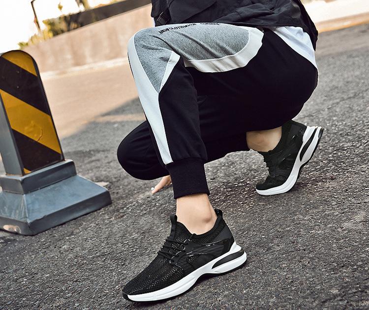 Summer High-Heeled Mesh Surface Shoes for Men, 10cm Breathable Casual Hidden Height Increasing Sports Sneakers 42