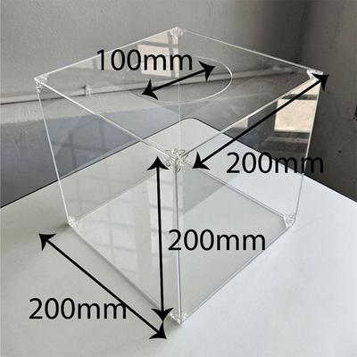 Gift Card Box 200mm/300mm Acrylic Lucky Draw Box Clear Acrylic DIY Acrylic Display Box Transparent Removable Luckydraw Box