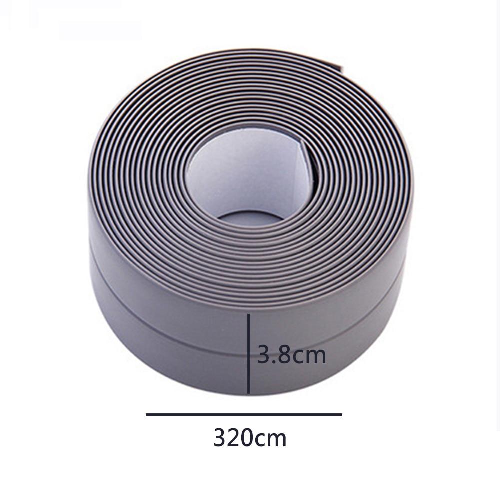 2.2cmX3.2m Kitchen Caulk Tape Sealant Strip Self Adhesive Waterproof/Mildewproof/Cockroach Prevention Tape for Sink Stove