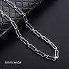 Handmade Stainless Steel Link Geometric Chain Necklace for Women Men Chunky Gold Choker Punk Hiphop Boy Metal Jewelry Gift