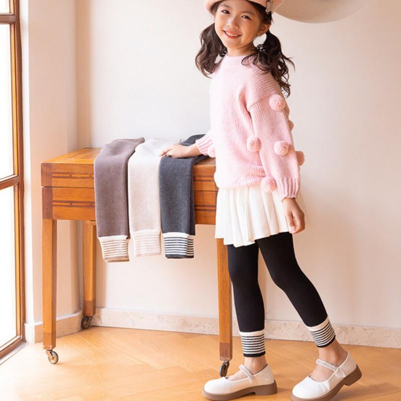 Children Girls' Leggings Thick Fleece Warm Pants Tight And Elastic Kids Leggings