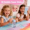 3D Bubble Stickers Embossed Stickers Decorations Journal Decals for Phone Case Notebook Planner Scrapbooking Laptop Craft Kids